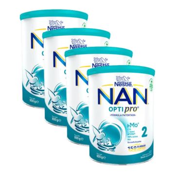 Nestlé Nan Optipro 2 Leche de Continuación, 4X800 gr