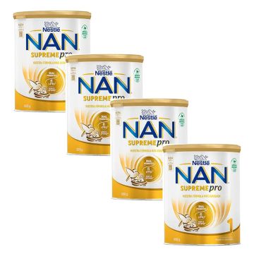 Nestlé Nan Supreme Pro 1 Leche de Inicio, 4X800 gr