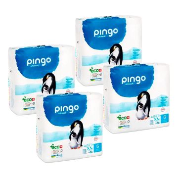 Pingo Pañal Braguitas Ecológicas Talla 5, Pack 4 X 28 Unidades