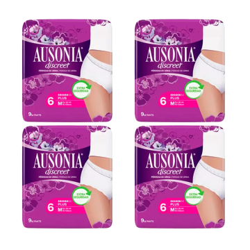 Pack 4X Ausonia Discreet Pants Plus Talla M, 36 Unidades
