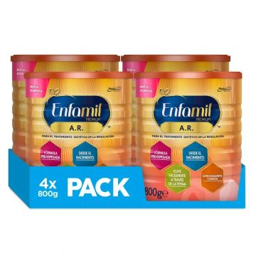 Enfamil A.R Fórmula Para El Manejo Dietético De La Regurgitación, 4 x 800 Gr