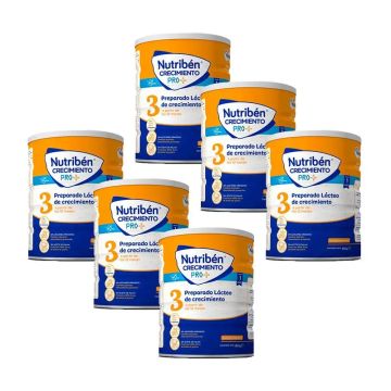 Nutriben Leche Crecimiento Pro+ 3, Pack 6 X 800 gr