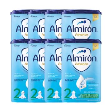 Pack 8 X Almirón Advance 2, Leche de Continuación en Polvo para Bebé, a partirde 6 Meses, 800g
