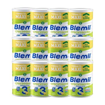 Pack Blemil Plus 3 Crecimiento 0% Azúcar Añadido, 12x1200 gr