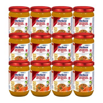 Pack de Meritene Pure de Ternera a la Jardinera 12x300 gr
