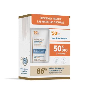 Pack Ducray Melascreen Fluido Spf 50+ 2ªUd 50% dcto 2x50ml