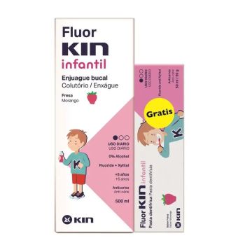 KIN Fluorkin Infantil Enjuague + Pasta 50 ml