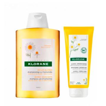 Klorane Pack Champú a la Camomila, 400 ml + Klorane Acondicionador a laCamomila, 200 ml