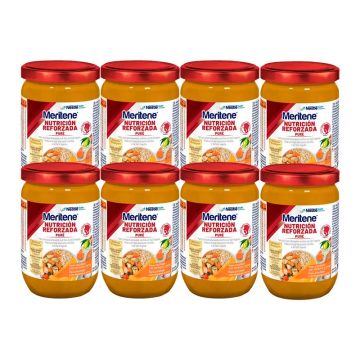 Meritene Pure Pavo con Arroz y Zanahoria, 8x300 gr