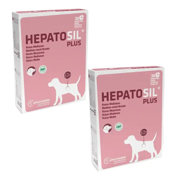Pharmadiet Hepatosil Plus Razas Mediana, Pack 2 x 30 Comprimidos