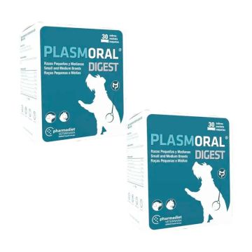 Pharmadiet Plasmoral Digest Razas Pequeñas y Medianas, Pack 2 x 30 sobres