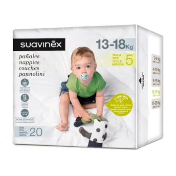 Suavinex Pañal Talla XL (13-18 Kg), 20 unidades
