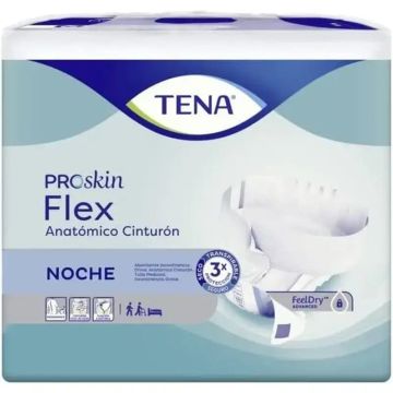 Tena Proskin Pañal Flex Anatómico Cinturon Talla Grande Noche, 80 unidades