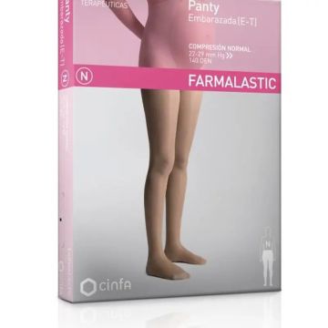 Farmalastic Panty Compresión Normal Embarazada, Talla XL Negra