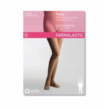 Farmalastic Panty Media Entera Compresión Normal Beige, Talla M