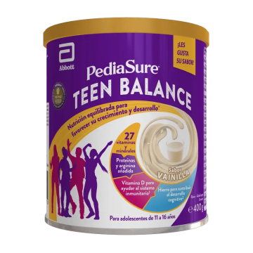 Pediasure Teen Balance Polvo Vainilla Complemento Alimenticio Para AdolescentesCon Vitaminas, Proteínas, Minerales , 400 g