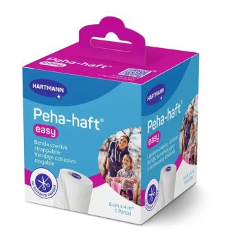 Peha-Haft Venda Cohesiva Easy White 6X4 , 1 unidad