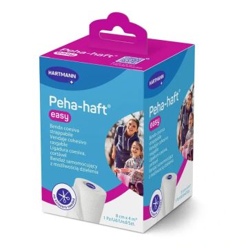 Peha-Haft Venda Cohesiva Easy White 8X4 , 1 unidad