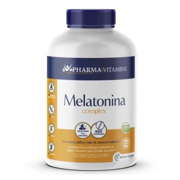 Pharma & Vitamins Melatonina 1 Mg. Complex (Apto Para Veganos) , 450 comprimidos