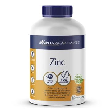 Pharma & Vitamins Zinc 15 Mg. , 400 comprimidos