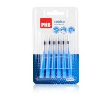 Phb Cepillo Interdental Conico 1,3 Azul 6Ud