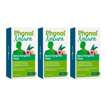 Phonal Natura Triplo Nariz-Garganta Flash 3 x 15 comprimidos