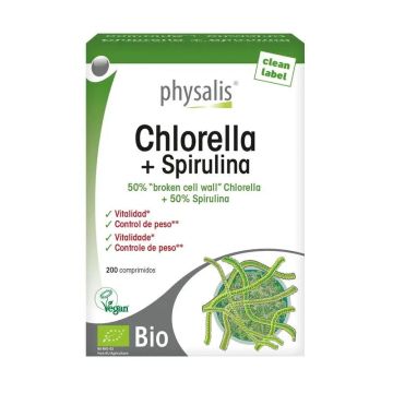 Physalis Chlorella + Spirulina  200 comprimidos