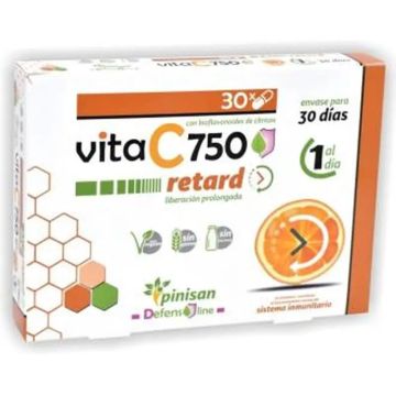 Pinisan Vita C Retard 750Mg. 30 Cápsulas