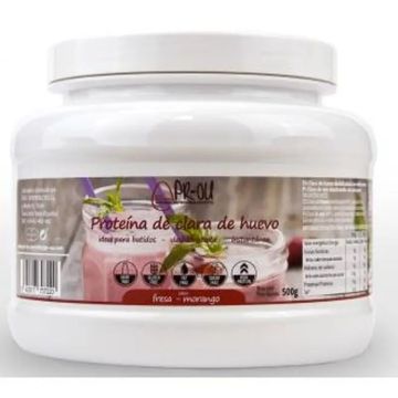 Pr-Ou Clara De Huevo Sabor Fresa 500Gr. Sg