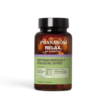 Pranarôm Aromaboost Relax Apoya Los Síntomas Mentales Y Físicos Del Estrés , 60capsulas