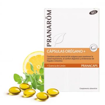 Pranarom Oregano + + Esencia De Limon Bio* 30 Cápsulas