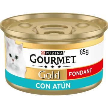 Purina Gourmet Gold Fondant Atun Caja 24X85Gr, comida húmeda para gatos