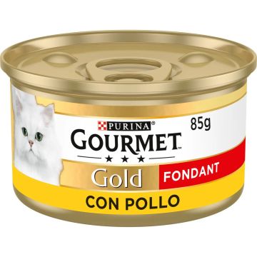 Purina Gourmet Gold Fondant Pollo Caja 24X85Gr, comida húmeda para gatos