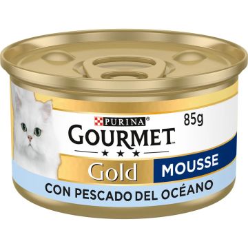Purina Gourmet Gold Mouse Pescado Oceano Caja 24X85Gr, comida húmeda para gatos
