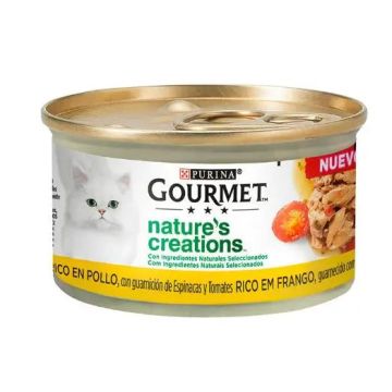 Purina Gourmet Nature Chicken Caja 24X85Gr, comida húmeda para gatos