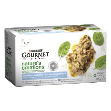 Purina Gourmet Nature Fish Caja 12X4X85Gr, comida húmeda para gatos