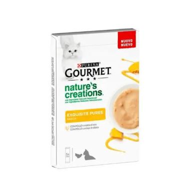 Purina Gourmet Puree Pollo 11X5X10Gr, comida húmeda para gatos