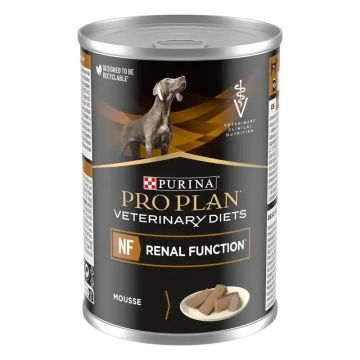 Purina Pro Plan Vet Canine Nf Renal Mousse Caja 12X400Gr, comida húmeda paraperros