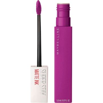 Maybelline New York Superstay Matte Ink Pintalabios Mate Larga Duración Tono 35Creator Color Morado