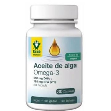Raab Vitalfood Aceite De Alga Omega 3 1183Mg 30Cap. Sg Vegan