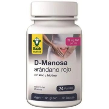 Raab Vitalfood D-Mannose - Arandano Rojo 24Comp. Sg Vegan
