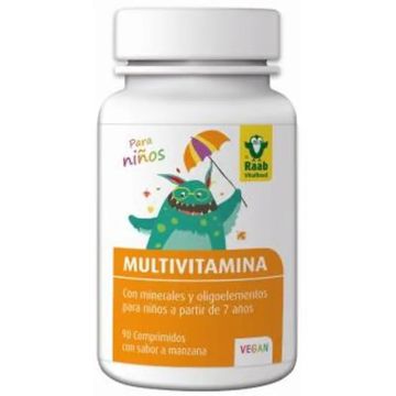 Raab Vitalfood Multi-Vitaminas Niños Sabor Manzana 90Com Vegan**