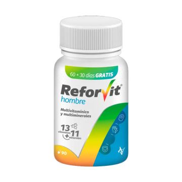 Reforvit Complemento Alimenticio Para El Refuerzo Diario, Adaptado A Edad Y SexoHombre Formato Ahorro, 90 cápsulas