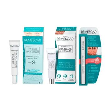 Remescar Pack Bolsas Y Ojeras + Corrección Arrugas + Byo Stick Gratis, 8ml + 8ml+4 ml