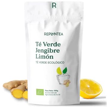 Replantea Té Verde Con Jengibre Y Limón Ecológico 100 gr