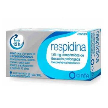 Respidina 120 mg Liberación Prolongada, 14 Comprimidos