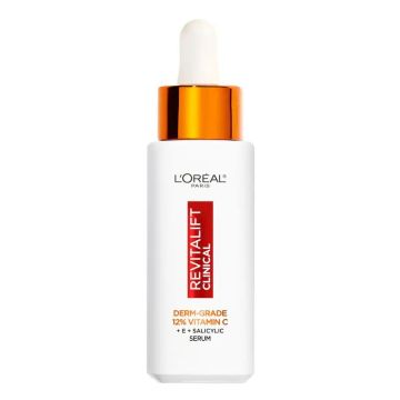 L'Oréal Paris Revitalift Clinical Sérum [Arrugas-Tono-Poros] Con 12% De VitaminaC Pura + Vitamina E + Ácido Salicílico.