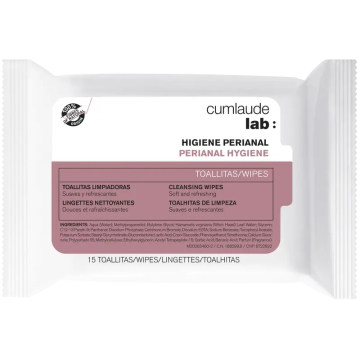 Cumlaude Lab Toallitas Perianales Limpiadoras, 15 Unidades
