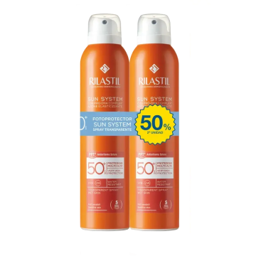 Rilastil Sun System Spray Transparente 50+ , 2 x 200 ml