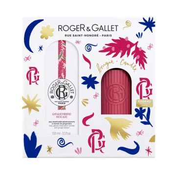 Roger & Gallet Gingembre Rouge Cofre Agua Perfumada Bienestar 100Ml + VelaPerfumada, 2 unidades